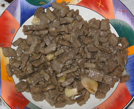 Beef with lime sauce