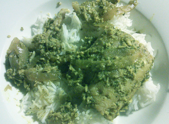 Fish Curry With Cilantro and Coconut